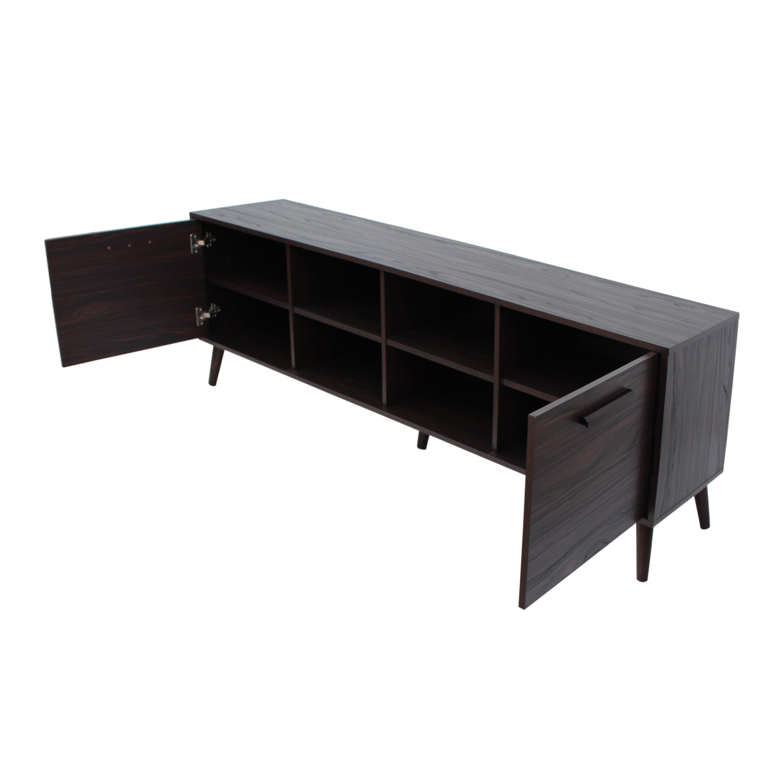 Clement Mid Century 2 Piece TV Stand & Bookcase Set