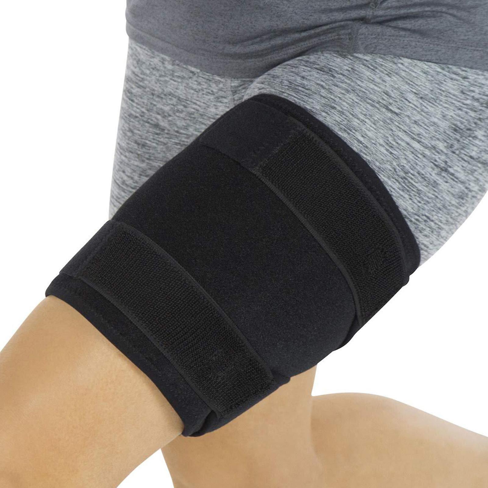 Compression Thigh Brace Wrap Sports Pain Relief Breathable Adjustable Thigh Support Strap