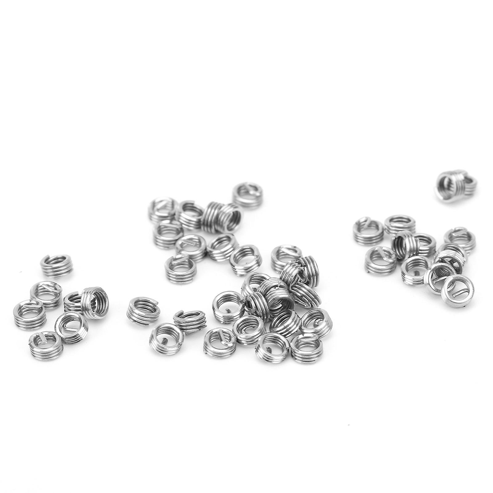 50pcs Wire Thread Insert Stainless Steel Screw Hole Repairing Trimming Set Us Unit 2561d