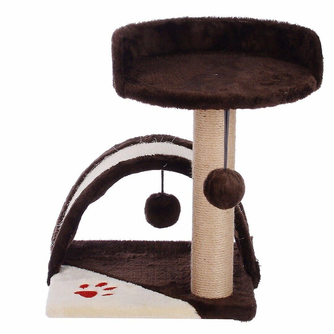 Cat Bed Scratching Post and Activity Tree Scratcher Pet Kitten Play Toy Grey