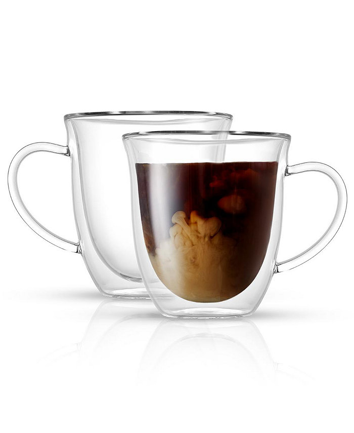 JoyJolt Serene Double Wall Coffee Mugs Set of 2