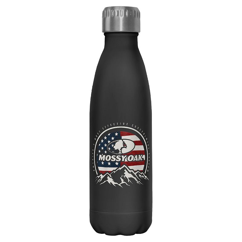 Mossy Oak USA Flag Badge In The Mountains 17-oz. Stainless Steel Water Bottle