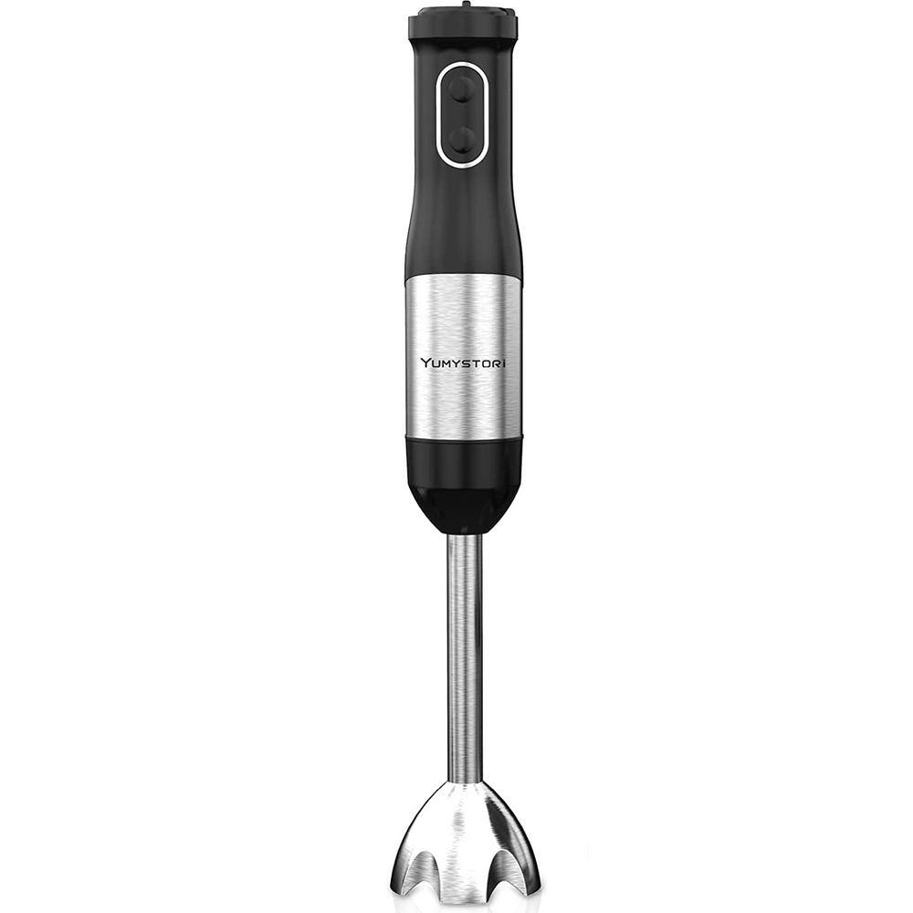 Edendirect 20-Speed Black 7 in 1 Immersion Blender with Ice Crusher Bracket Whisk Milk Frother 500 ml Chopper and 600 ml Beaker GDLBYHBXY2180