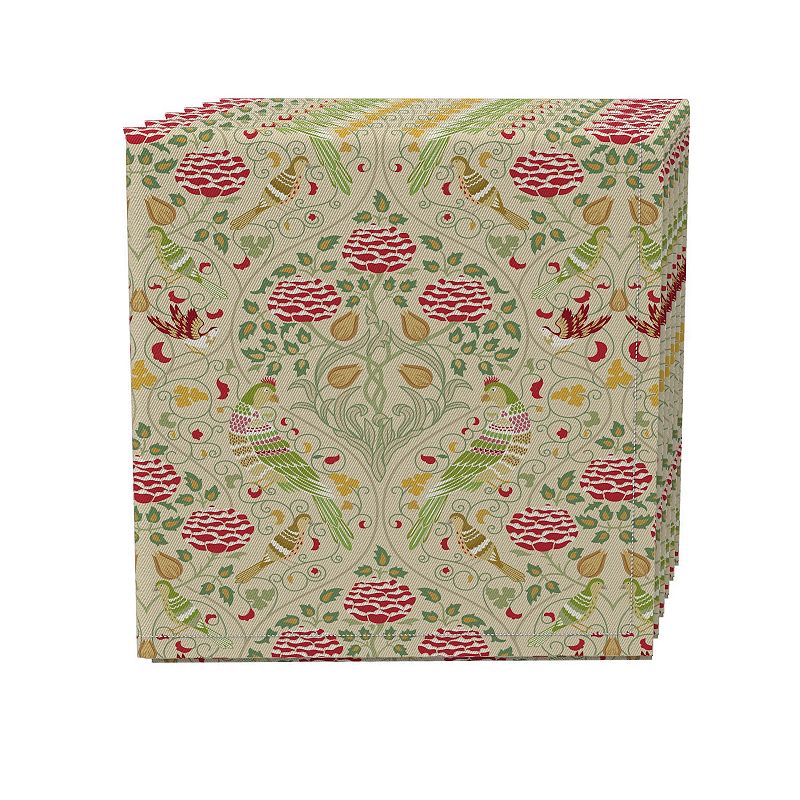 Napkin Set of 4， 100% Cotton， 20x20， Floral 81