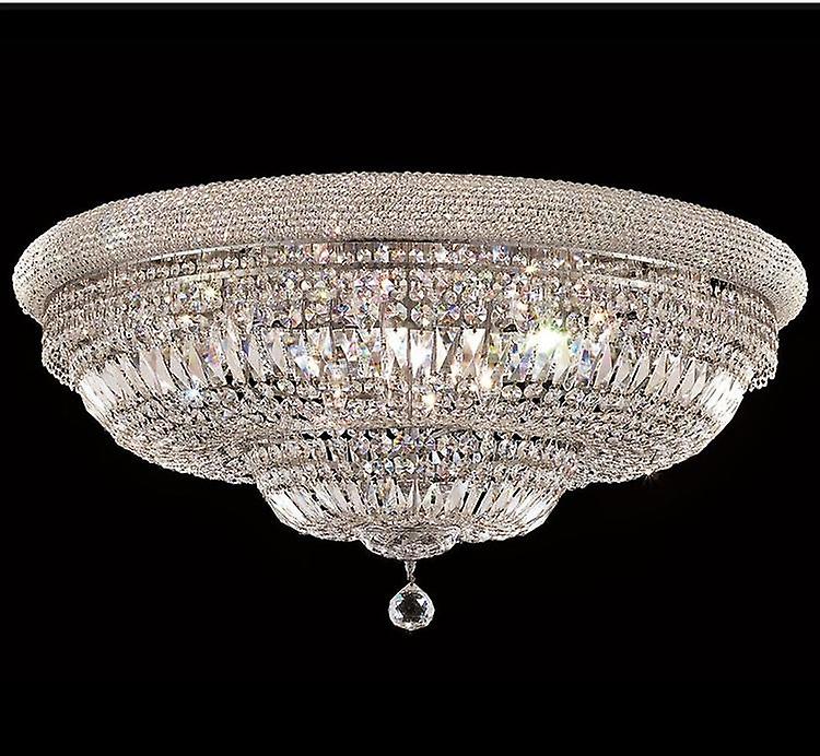 Phube Empire Gold Crystal Ceiling Light Luxury K9 Crystal Ceiling Lamp Hall Indoor Round Lighting