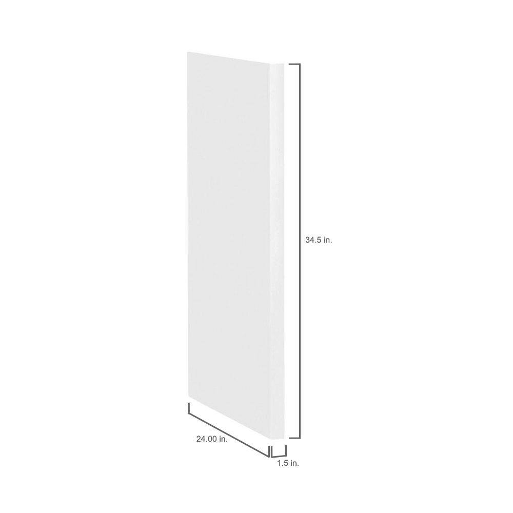 Hampton Bay 24 in. W x 34.5 in. H Dishwasher End Panel in Satin White KADEP-SW