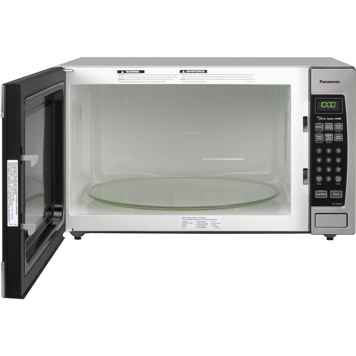 Panasonic Genius Sensor 2.2 Cu. Ft. 1250W Microwave Oven with Inverter Technology