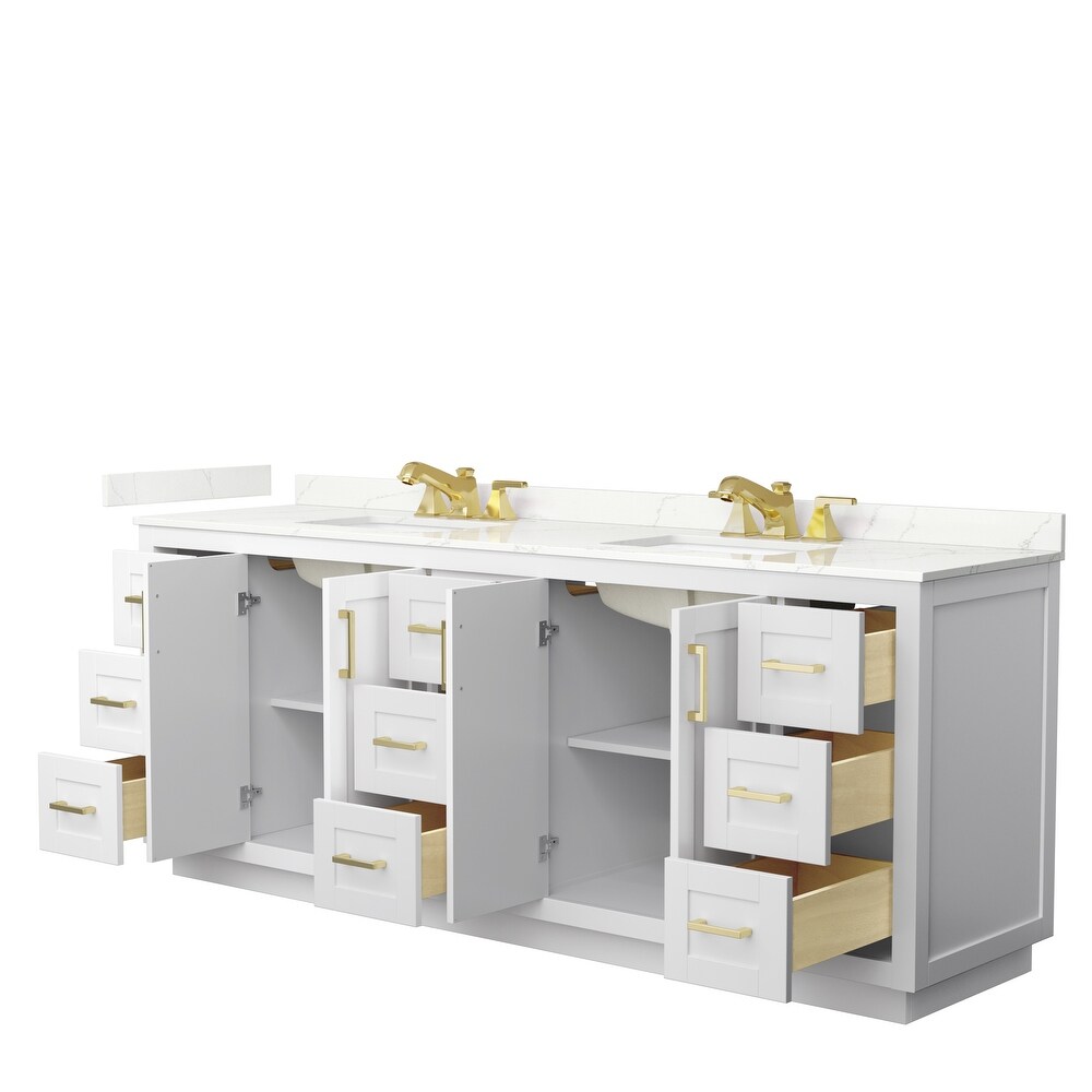 Miranda 84 inch Double Vanity  Quartz Top