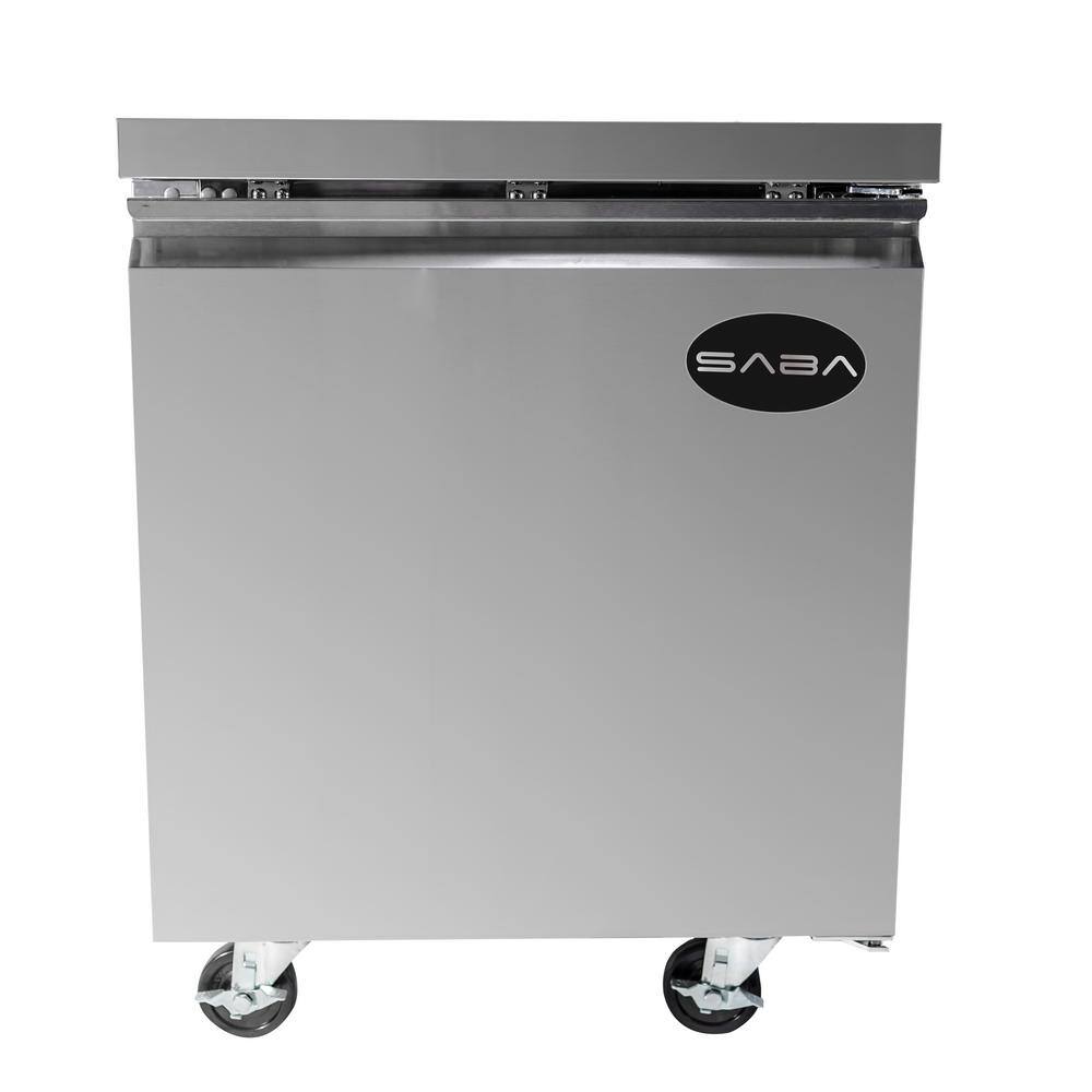 SABA 27 in. W 6.3 cu. ft. Commercial Under Counter Refrigerator in Stainless Steel SUC-27R