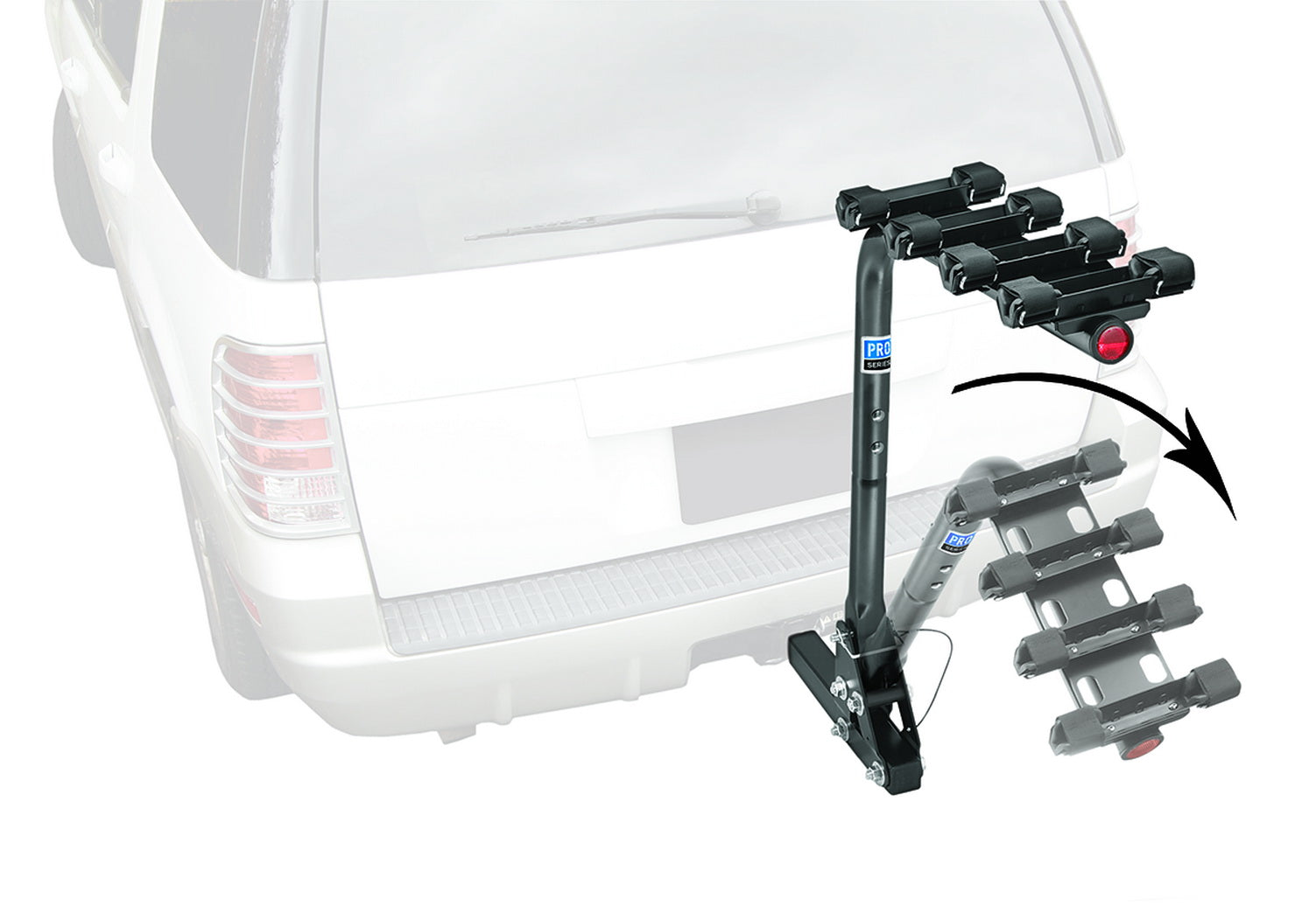 Pro Series 63124 Eclipse Black 2 Inch Sq. 4 Bike Carrier