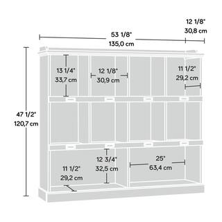 SAUDER Barrister Lane Iron Oak Cubbyhole Bookcase 422717