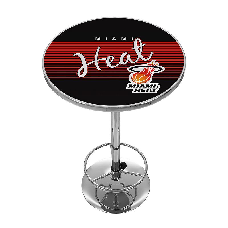 Miami Heat Hardwood Classics Chrome Pub Table