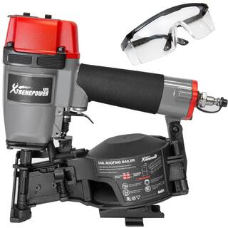 XtremepowerUS Professional Coil Roofing Nailer 1-34 in. Cordless Nail Gun Pneumatic Air Tools 44431