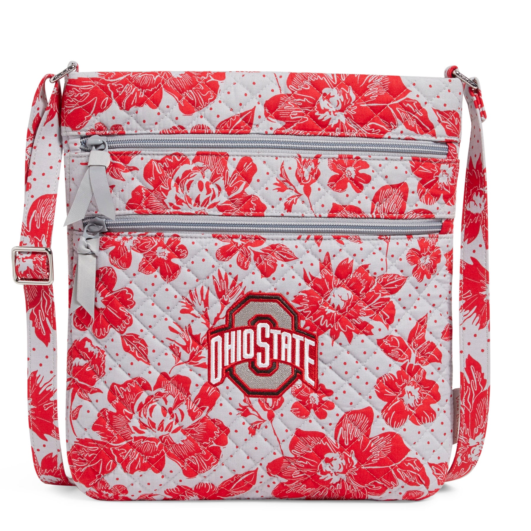 Collegiate Triple Zip Hipster Crossbody Bag