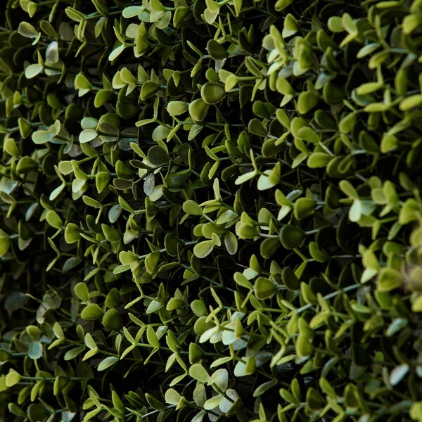 Outsunny 12PCS 20 x 20 Artificial Boxwood Panels Milan Leaf Grass Privacy Fence Screen Topiary Hedge Plant Greenery Wall