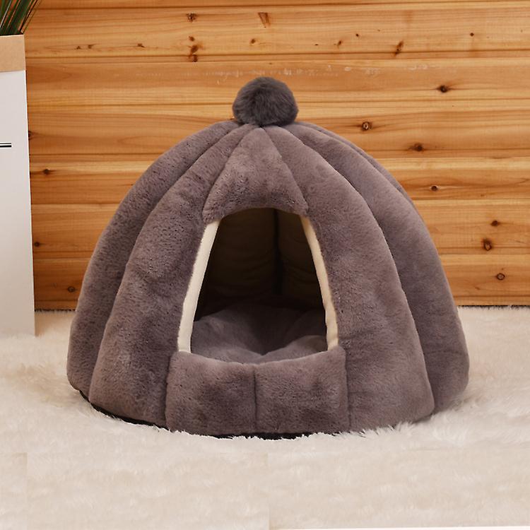 Deep Sleep At Home Round Dog Nest Semi Enclosed Cat Nest Rabbit Fleece Autumn And Winter Nest Cushion Pet Nest Small And Medium Dogs