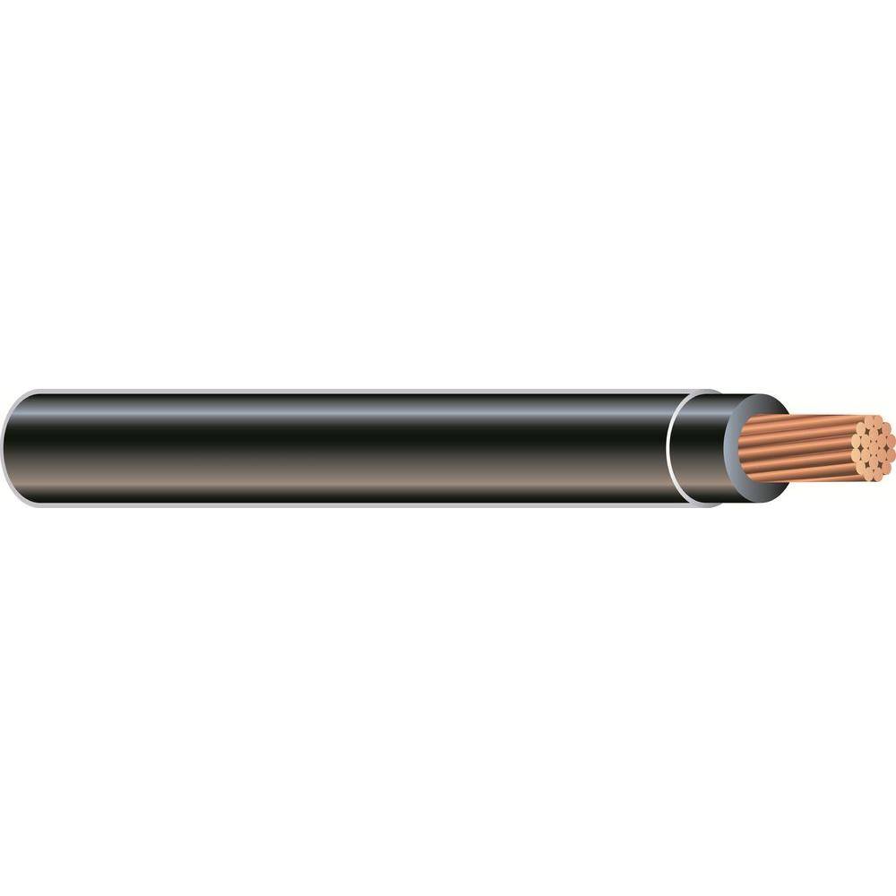 Southwire (By-the-Foot) 8 Black Stranded CU SIMpull THHN Wire 20488399