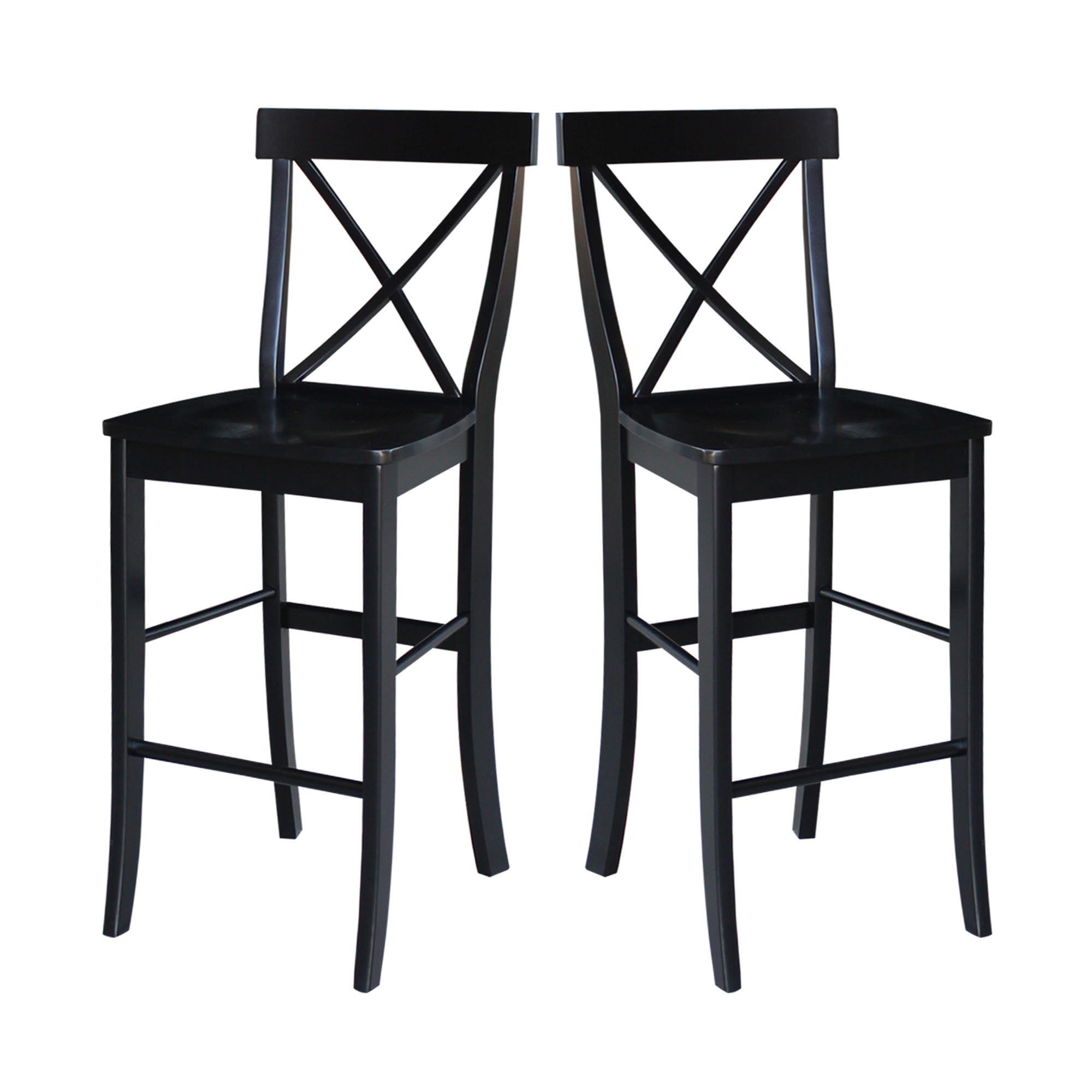 International Concepts Crossback 29 Barstool， Multiple Finishes