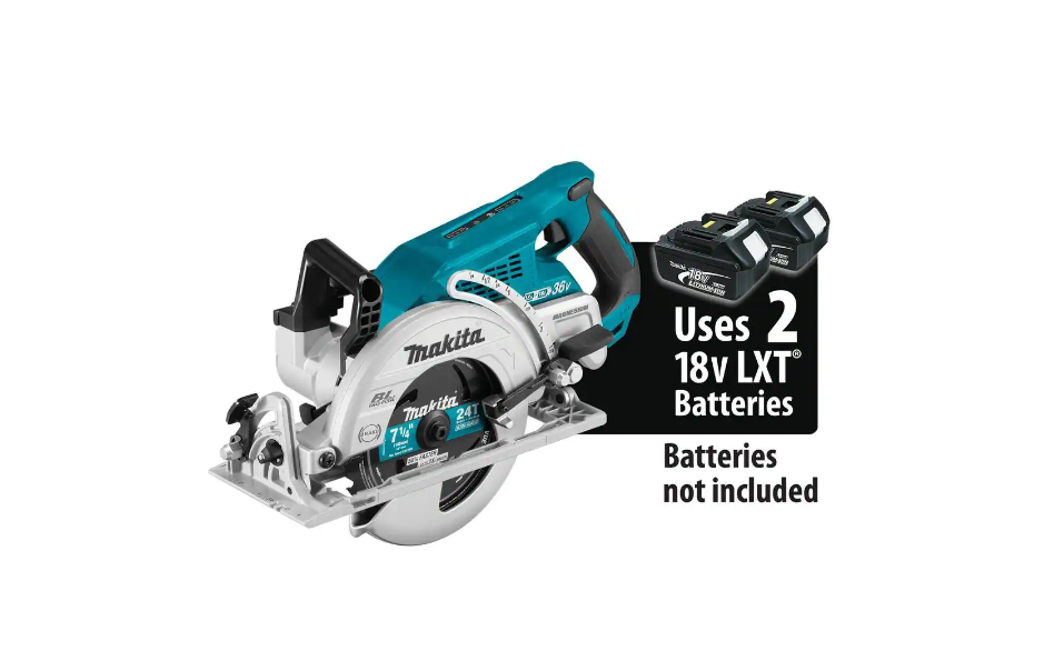 Makita XSR01Z 18-Volt X2 LXT (36-Volt) Brushless Cordless Rear Handle 7.25 in. Circular Saw (Tool-Only) with B61656 Bonus 7.25 in. Saw Blade