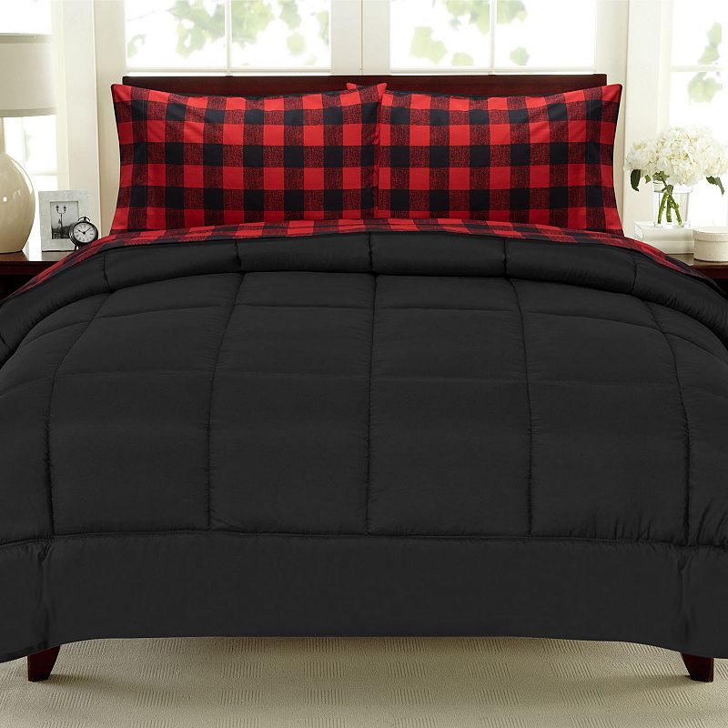 Sweethome Collection Buffalo Check Comforter and Sheet Set