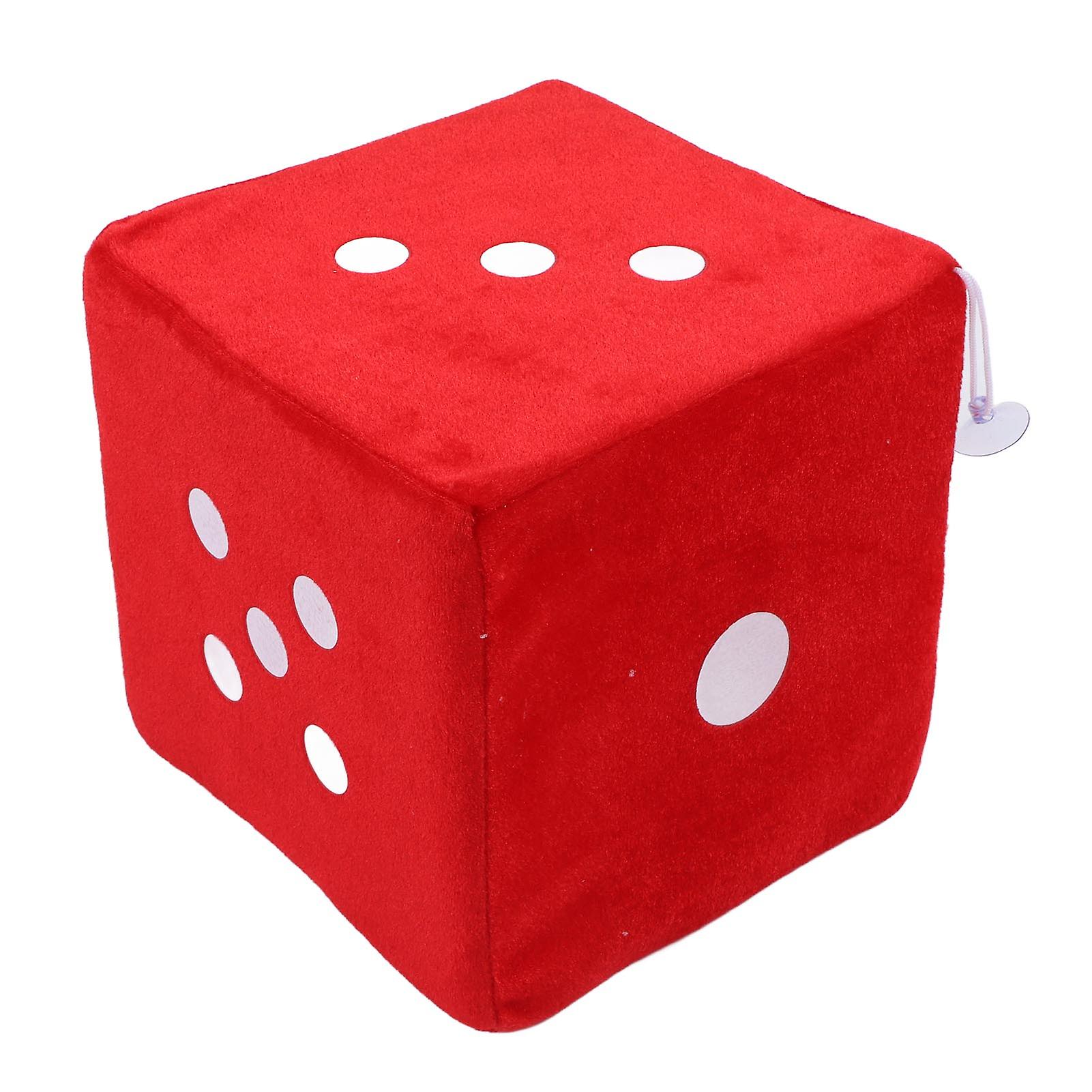 Plush Dice Toys Comfortable Stuffed Cubic Dice Toys Pillow for Home Sofa Decoration OrnamentRed