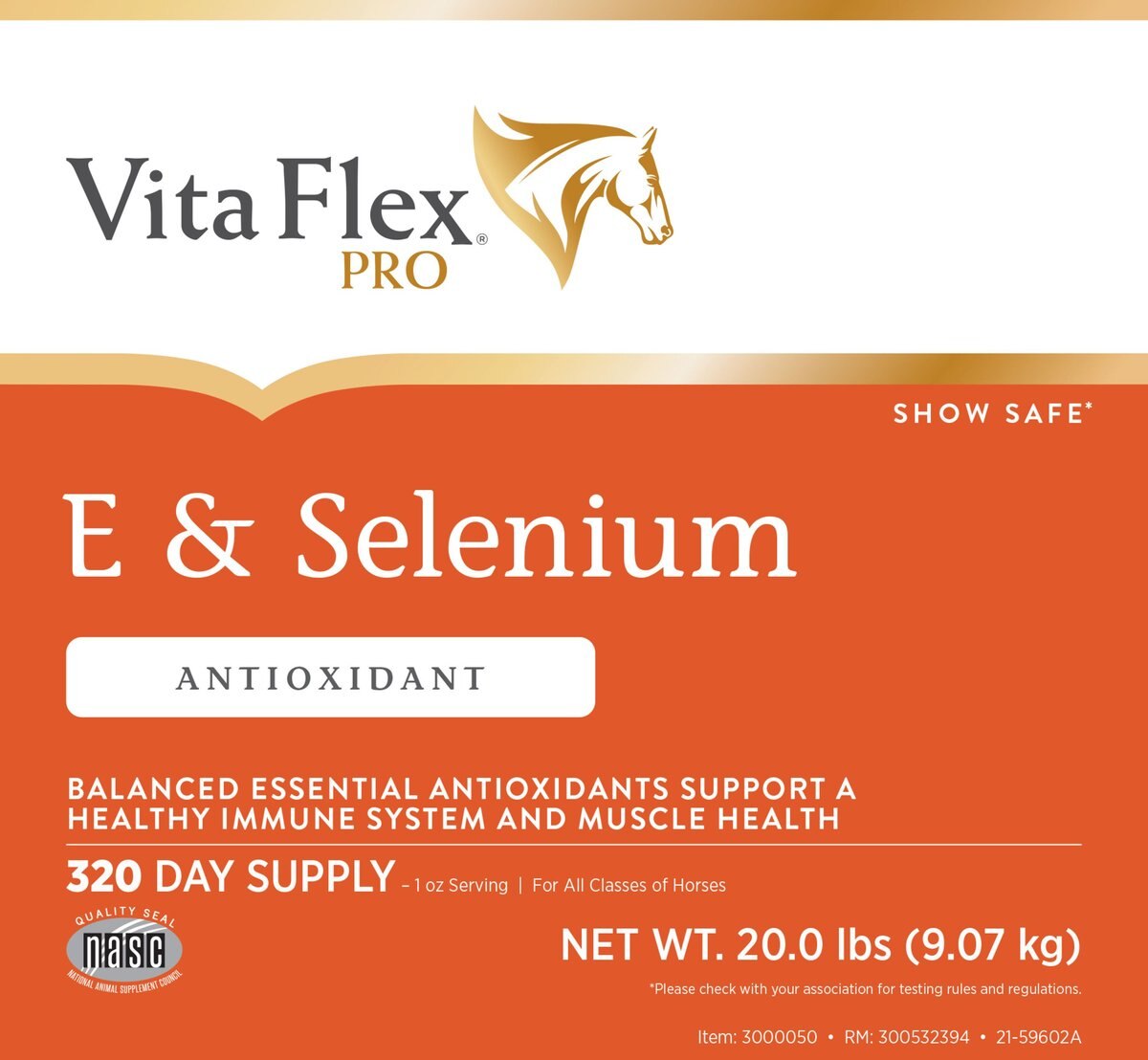 Vita Flex Pro E Horse Selenium Supplement， 20-lb bag