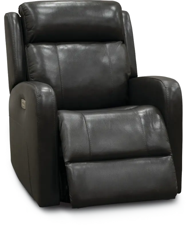 Blair Gray Leather-Match Power Swivel Glider Recliner