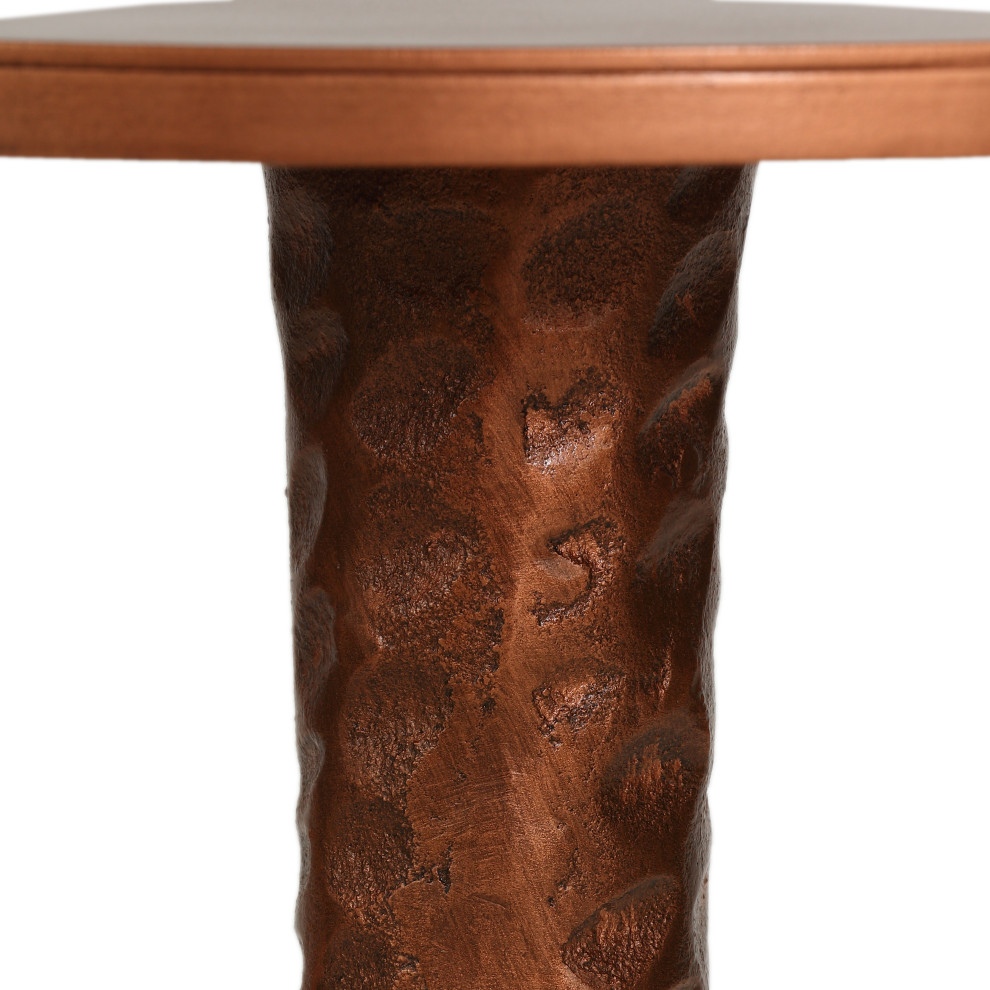 Bare Decor Orme Accent Table  Bronze Finish Metal  16x16x20   Rustic   Side Tables And End Tables   by CozyStreet  Houzz