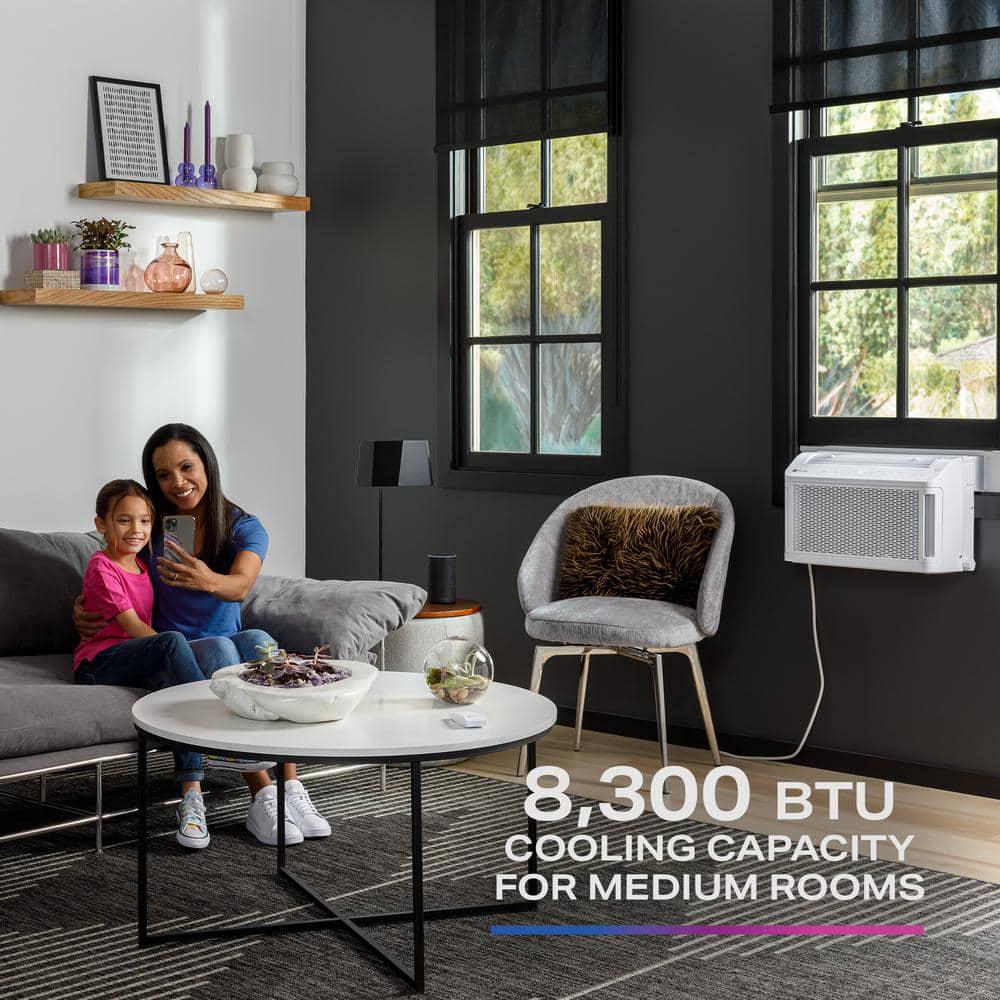 GE Profile 8300 BTU 115Volt ClearView Ultra Quiet Window Air Conditioner for MidSize Rooms Full Window View Easy Install