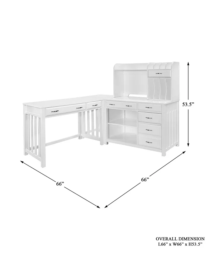 Furniture Traine 4-Piece Corner Desk