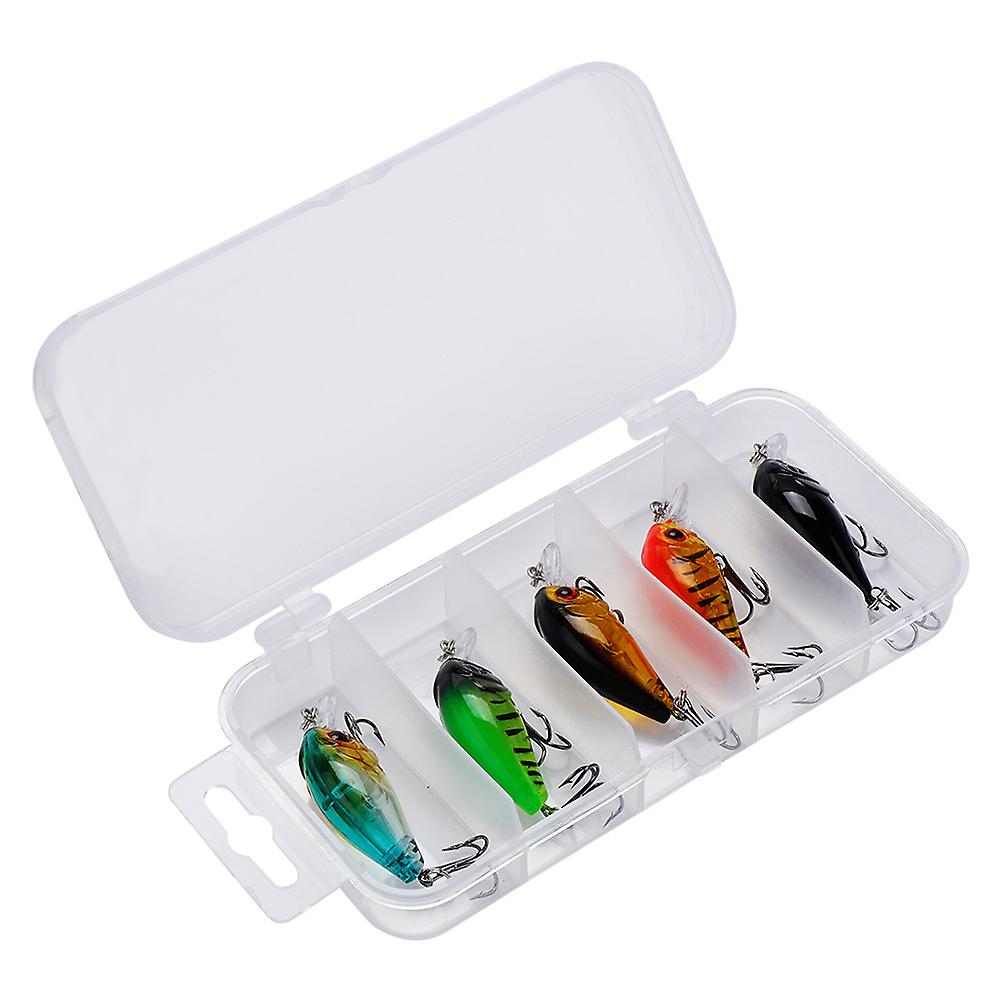 5 Pcs/set Artificial Lifelike Hard Baits Set Fishing Bait Fish Lure With Hooks (type 2)