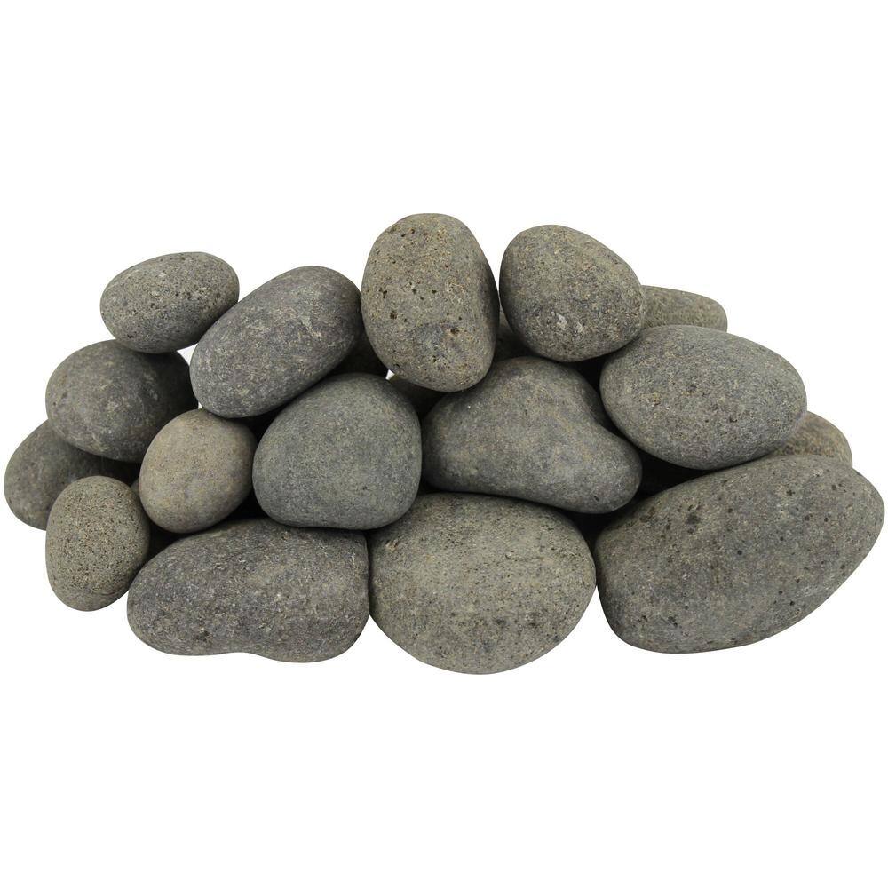 Rain Forest 1 in. to 3 in. 30 lb. Grey Caribbean River Pebbles RFGCRP3-30