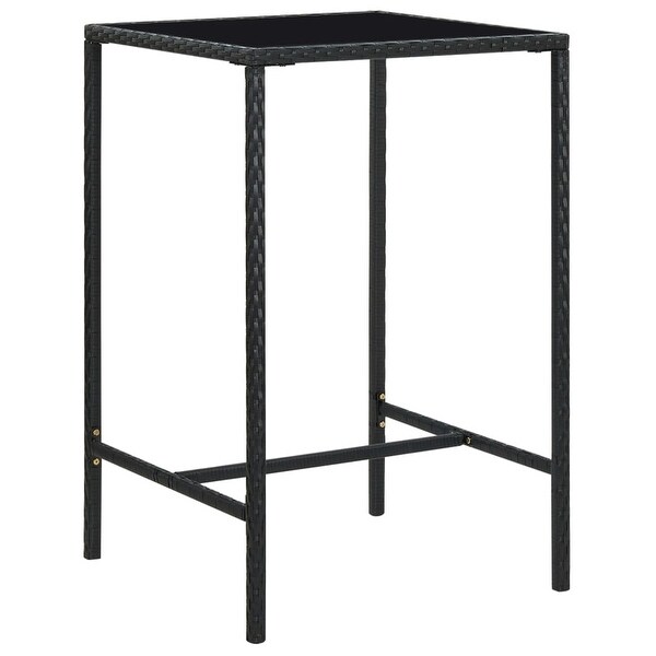 vidaXL Patio Bar Table Black 27.6