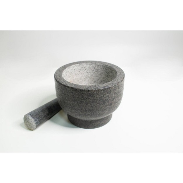 Granite Mortar And Pestle 5 25 quot Round X 3 quot Deep Natural Green