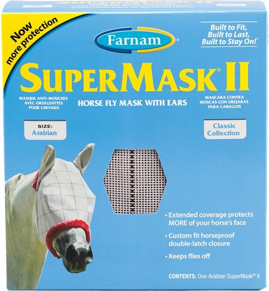 Farnam SuperMask II Horse Fly Mask with Covered Ears