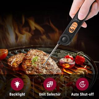 ThermoPro Black Digital Instant Read Meat Thermometer Food Candy Cooking Kitchen Thermometer TP03BW