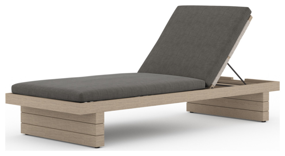 Layton Washed Brown Outdoor Chaise   Transitional   Outdoor Chaise Lounges   by Marco Polo Imports  Houzz