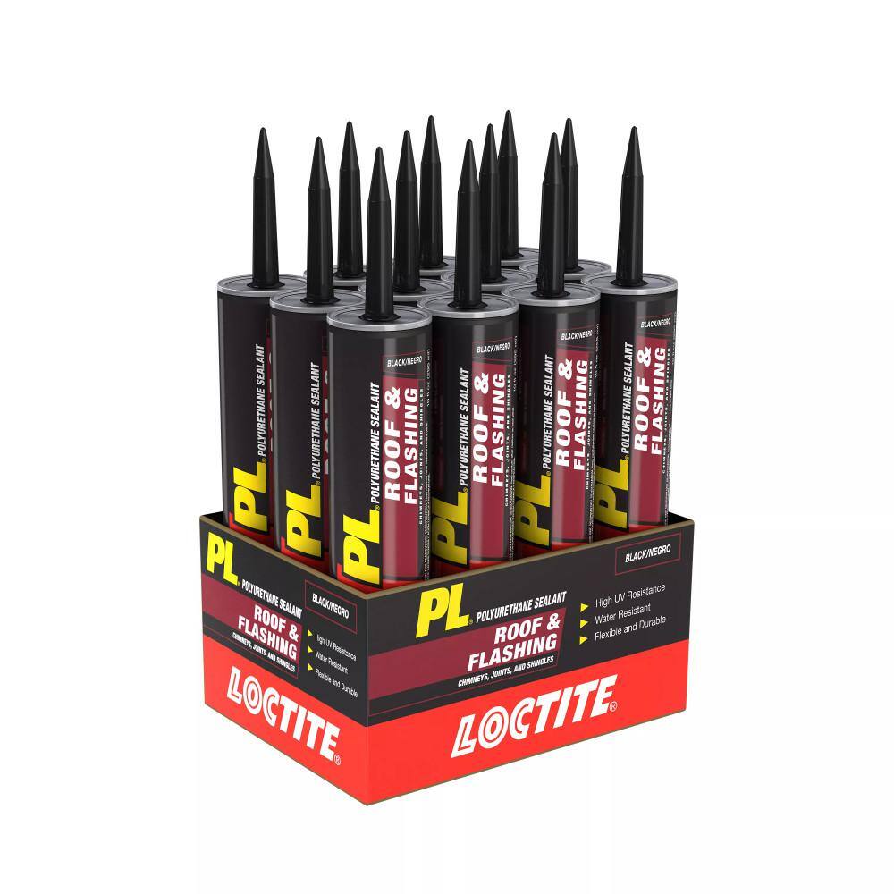 Loctite PL S30 10 fl. oz. Black Polyurethane Roof and Flashing Sealant 2899405