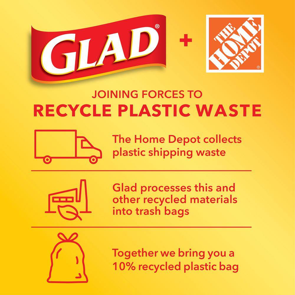 Glad Force Flex 13 Gal. Drawstring Trash Bags Original Scent with Gain Original Scent (40-Count) 1258722442