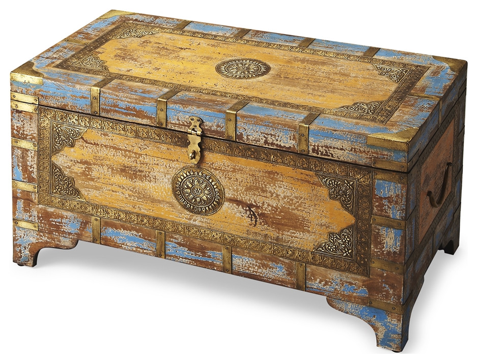 Vintage Treasure Storage Trunk  Belen Kox   Contemporary   Coffee Tables   by BisonOffice  Houzz