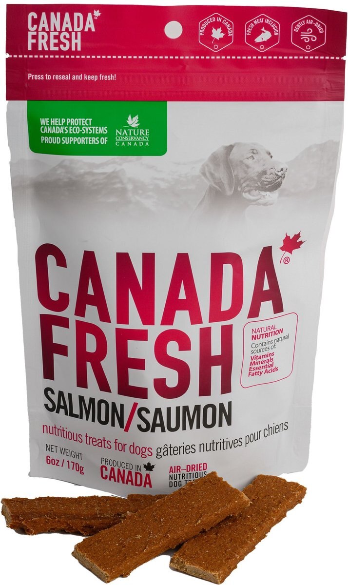 Canada Fresh Salmon Dog Treats， 6-oz bag