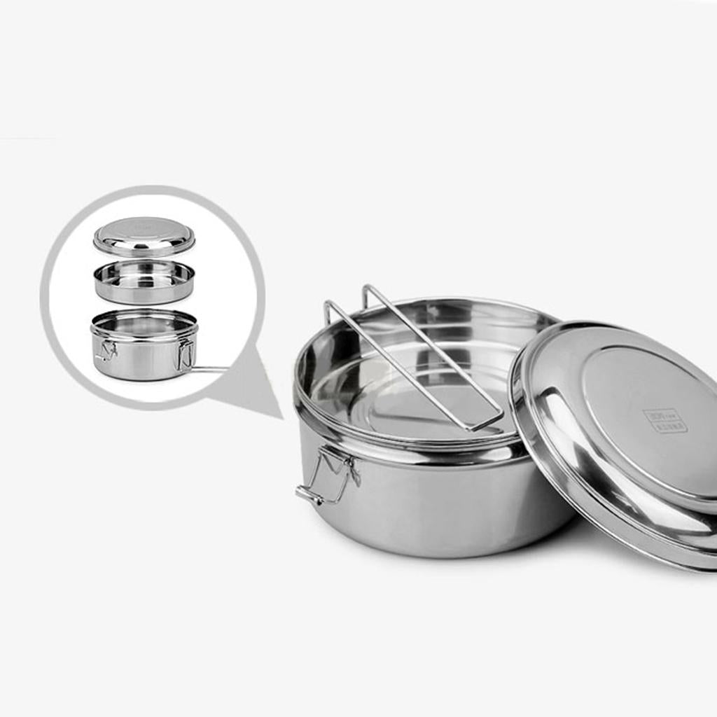 Food Stainless Steel Mess BBQ Container for Outdoor , , Small