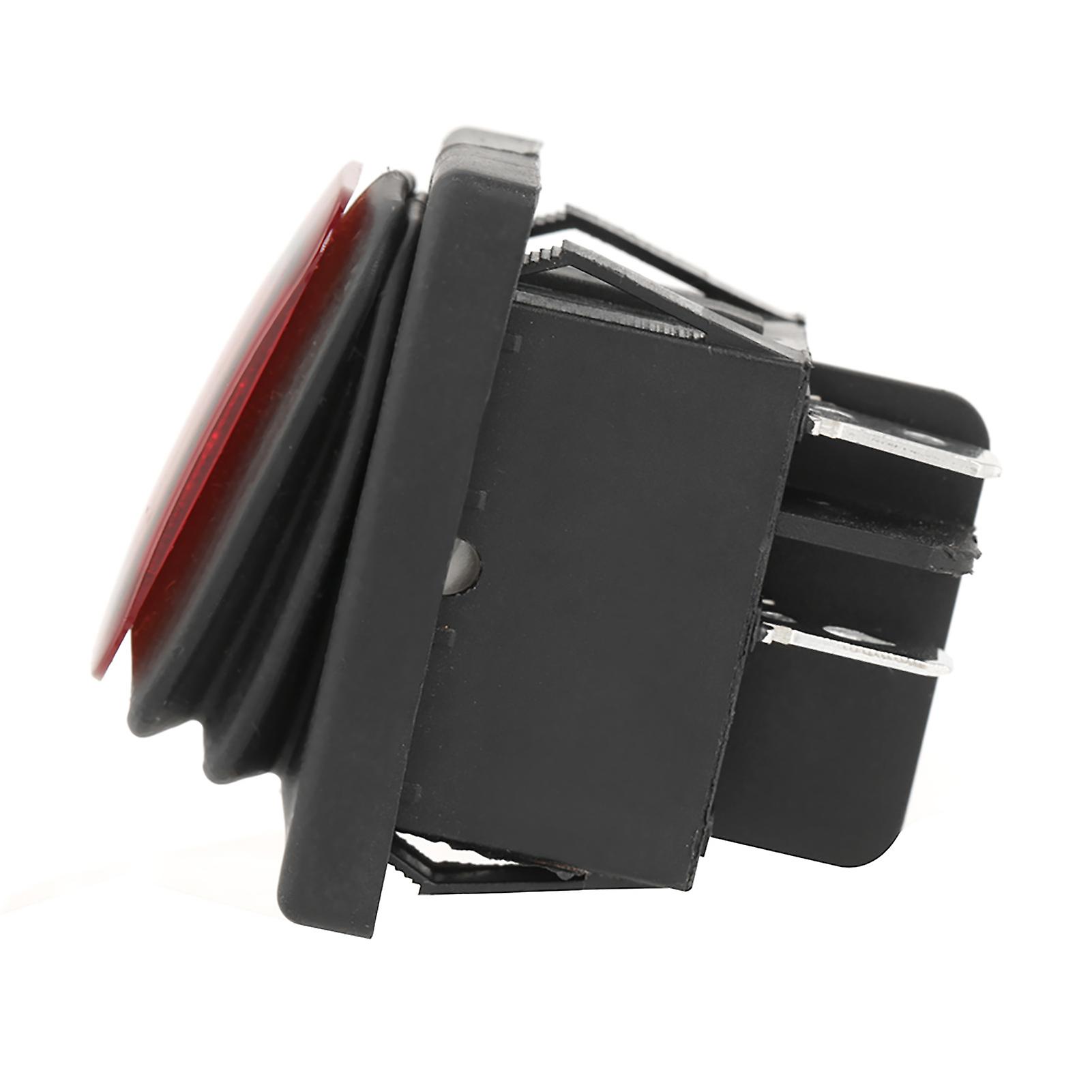 4 Pcs  Set Black Waterproof 4 Pin 2 Position On Off Red Green Lamp Rocker Switch