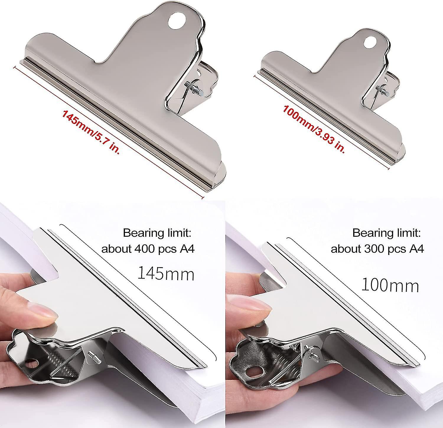 6pcs Stainless Steel Hinge Clips， Large Clip Power Metal Iron Shelf Clothespin Gift