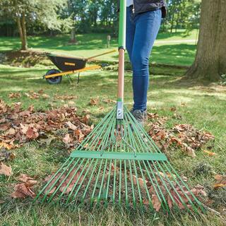 Ames 54 in. 22-Tine HardwoodSteel Handle Steel Leaf Rake 20201033