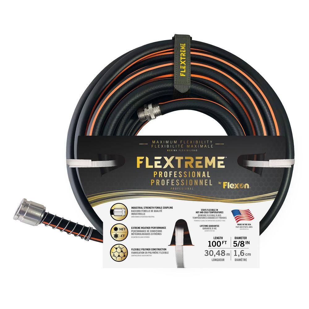 Flexon Flextreme Pro 58 in. x 100 ft. Performance Rubber Garden Hose FLXP58100CN