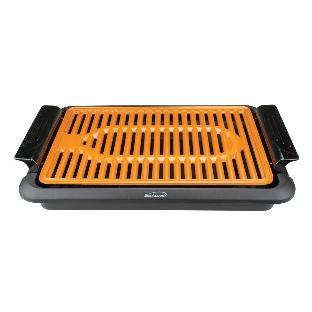 Brentwood Appliances 31 sq. in. Black 1000-Watt Indoor Electric Copper Grill TS-642