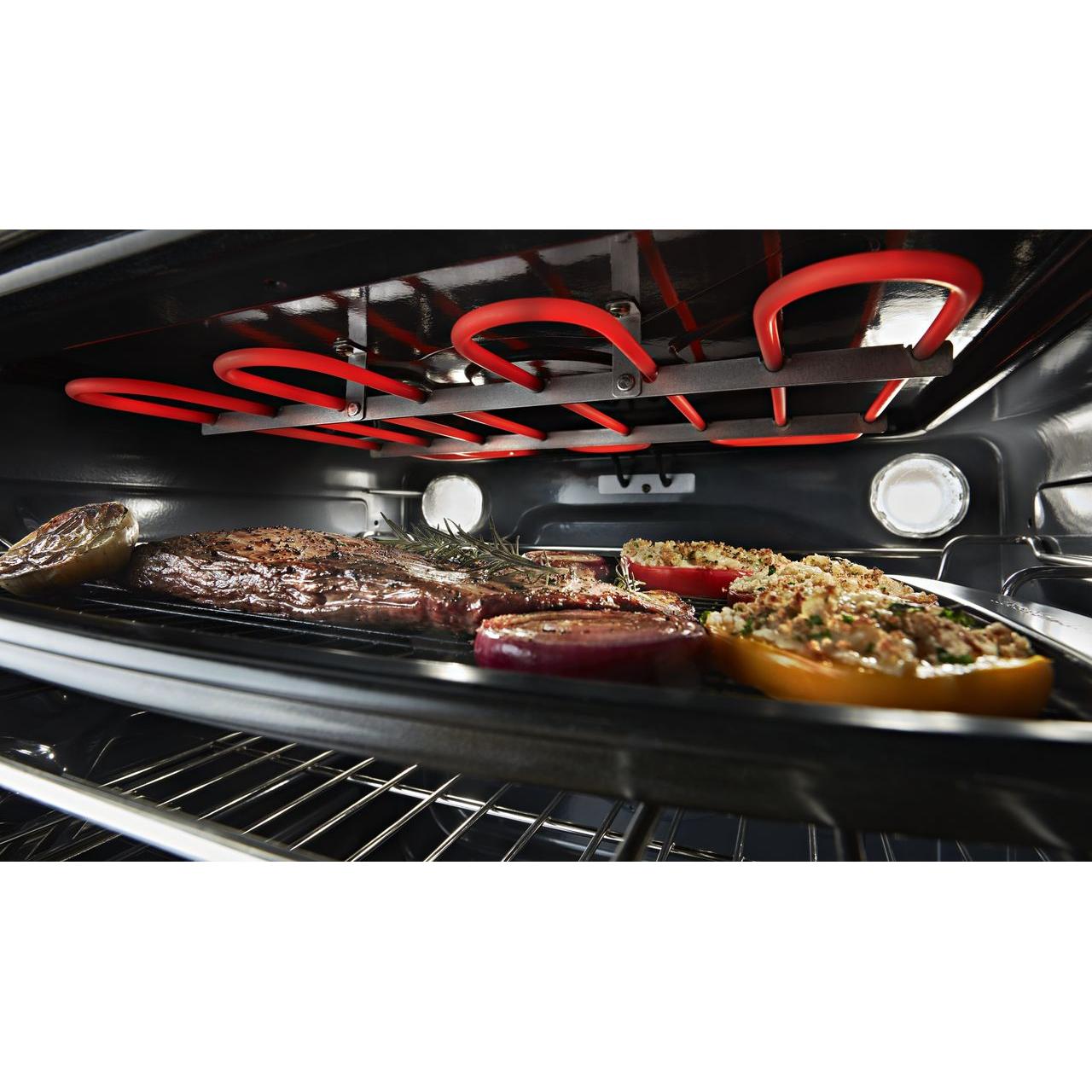 KitchenAid 30-inch Slide-In Electric Range with Even-Heat? True Convection YKSEG700ESS