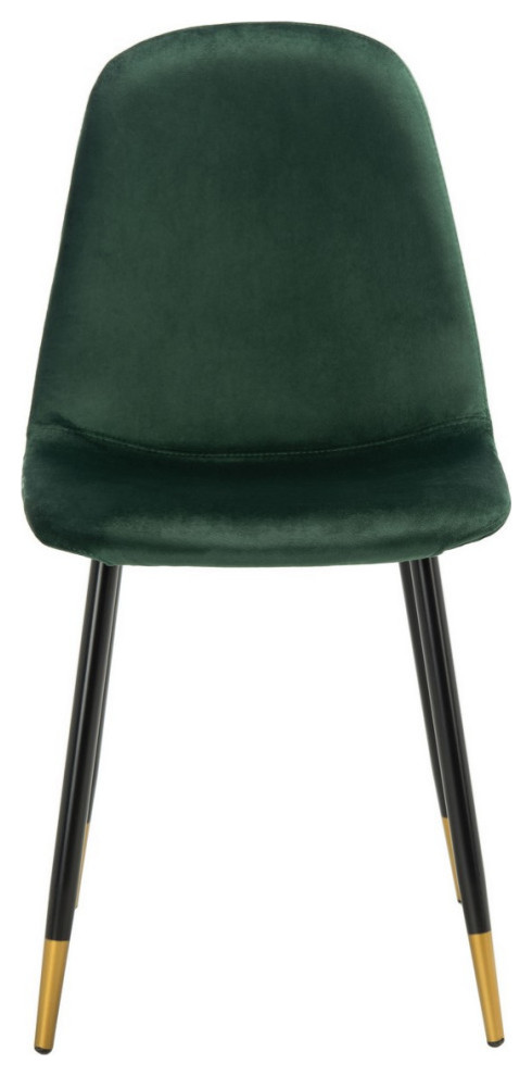 Alexi Dining Chair set of 2 Green / Black   Midcentury   Dining Chairs   by AED Luxury Home Decor  Houzz