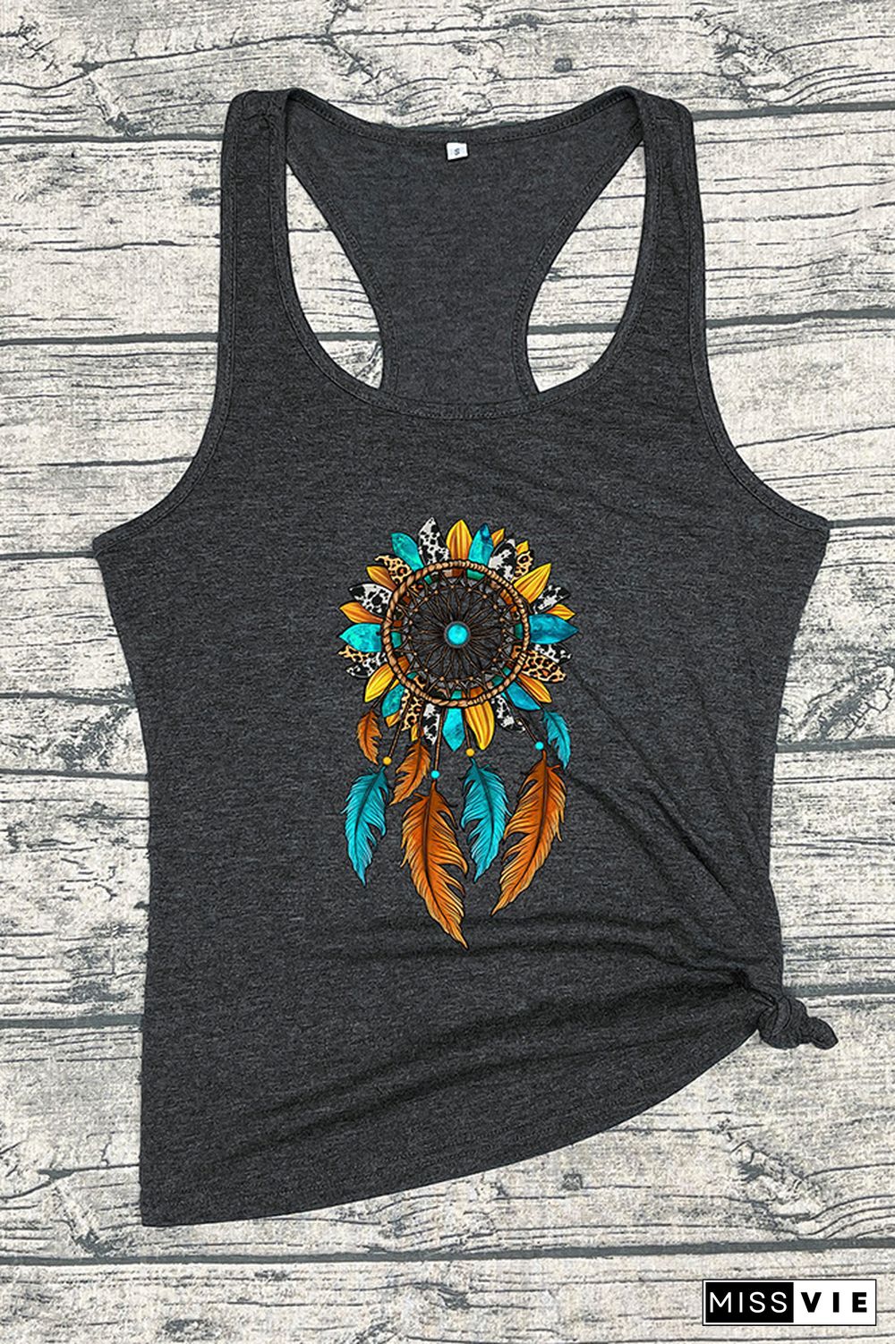 Sunflower Dreamcatcher Graphic Tank Top